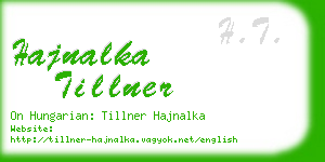 hajnalka tillner business card